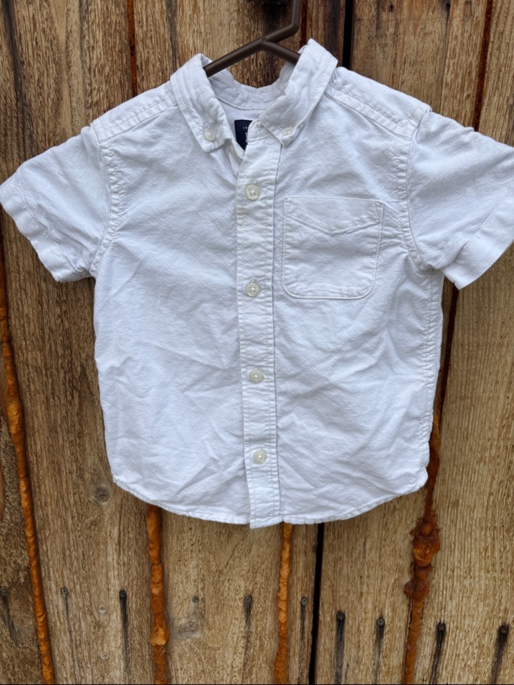 The Children's Place White Short-Sleeve Button-Down Shirt